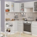 gray corner kitchen