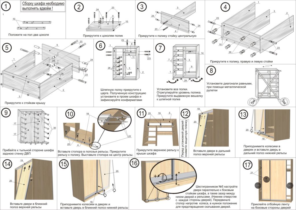 sliding wardrobe assembly