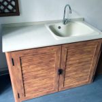 wooden sink cabinet