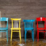 Soviet furniture painted Viennese chairs