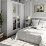 chambre à coucher avec des idées de design de meubles légers