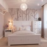 Chambre à coucher avec des idées de décoration de meubles légers