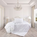 chambre avec intérieur mobilier clair