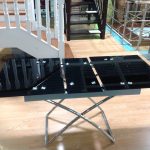 glass table black