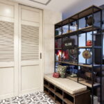 shelving partition for zoning interior photo