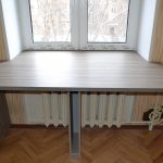 installation of a window sill table