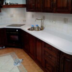 white stone countertop