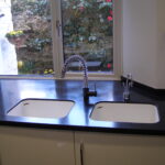 stone countertop in the kitchen