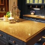 stone table top gold