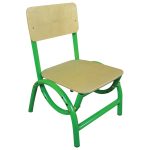 chaise enfant réglable vert et beige