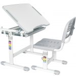 adjustable children's chair gray with a desk