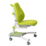 chaise enfant réglable verte avec roulettes