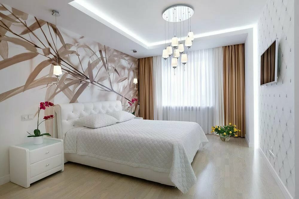 bright bedroom with light furniture ideas interior