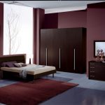 maroon furniture in the bedroom