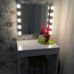 side-lit dressing table