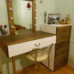 brown wood dressing table