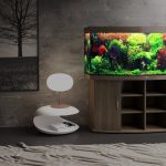 armoire sous l'aquarium à l'intérieur