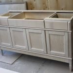 beige sink cabinet