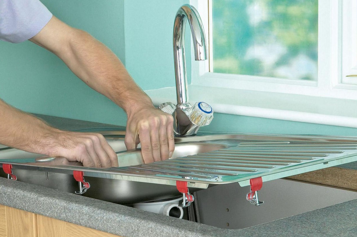 installing a sink in the kitchen