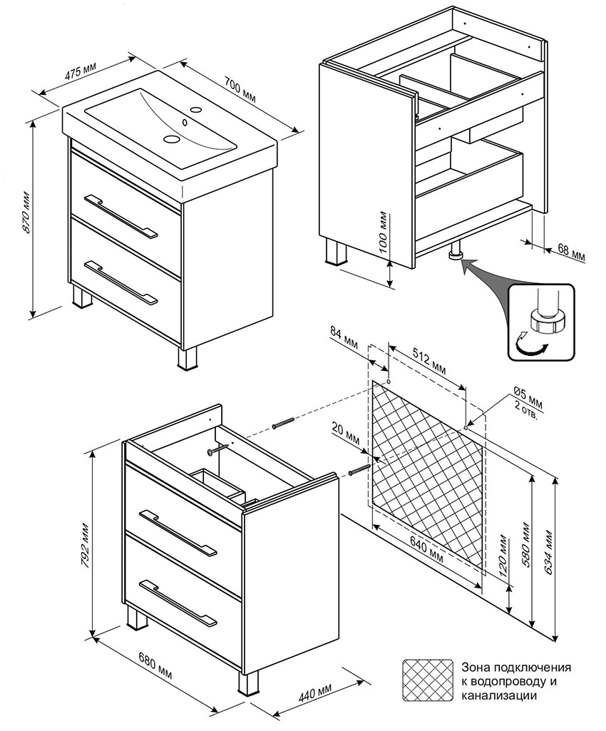 sink cabinet scheme