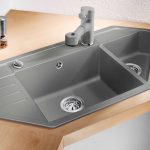 sink cabinet gray metallic