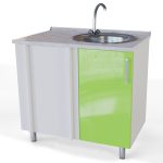 green cabinet for sink