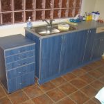 sink cabinet blue