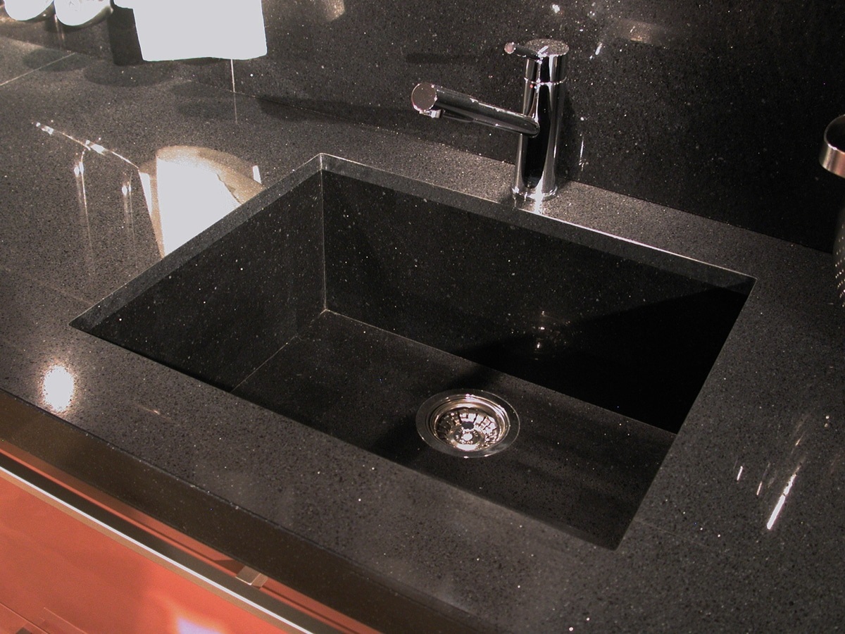 sinks together with the countertop