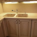 light beige sink cabinet