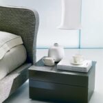 gray bedside table without handles