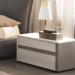 beige bedside table