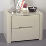 table de chevet basse beige