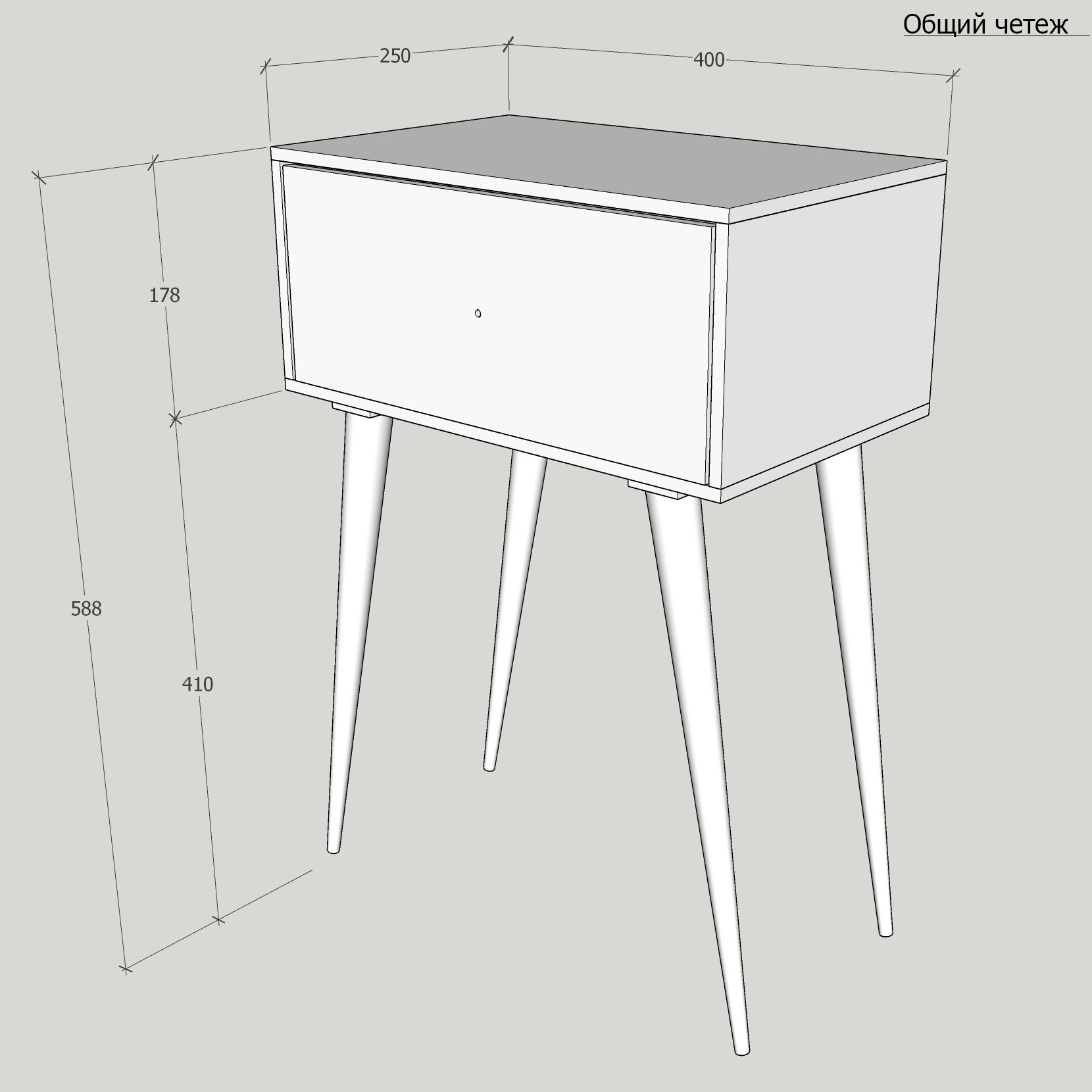 bedside table drawing