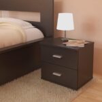 bedside table brown