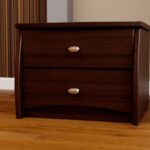 bedside table brown low