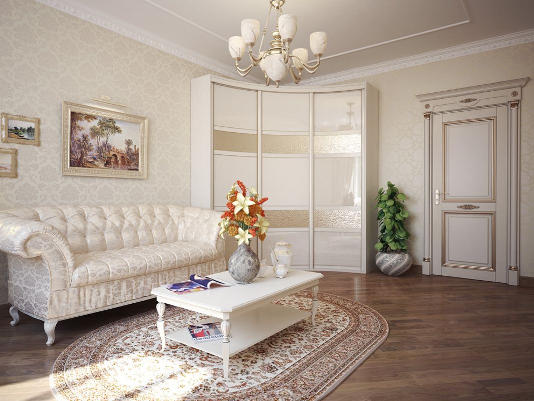 wardrobe in the interior of the apartment