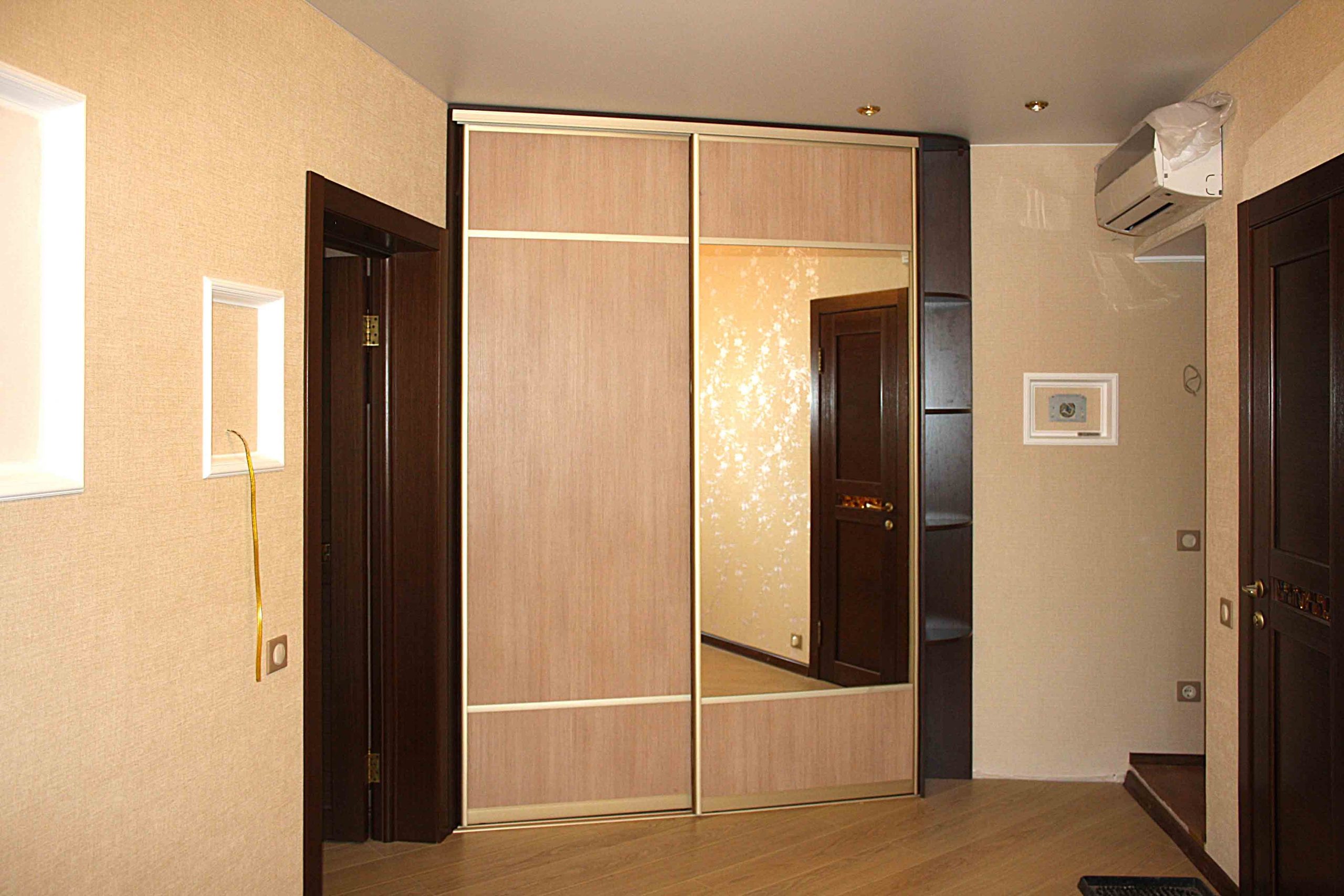 built-in diagonal wardrobe