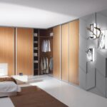 large wooden corner wardrobe