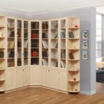 corners with a book cabinet