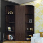 dark wood corner wardrobe