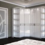 corner wardrobe white with ornament