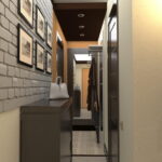 narrow hallway in Khrushchev, photo decoration