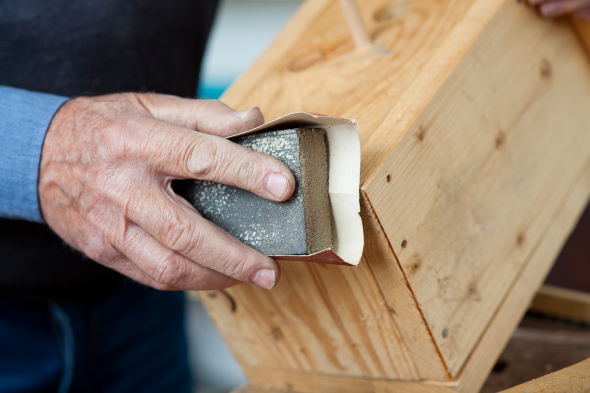 sanding furniture