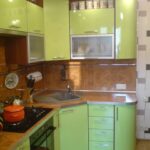 light green kitchen with beige