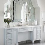 mirror above the dressing table