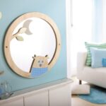 mirror in the nursery on the wall