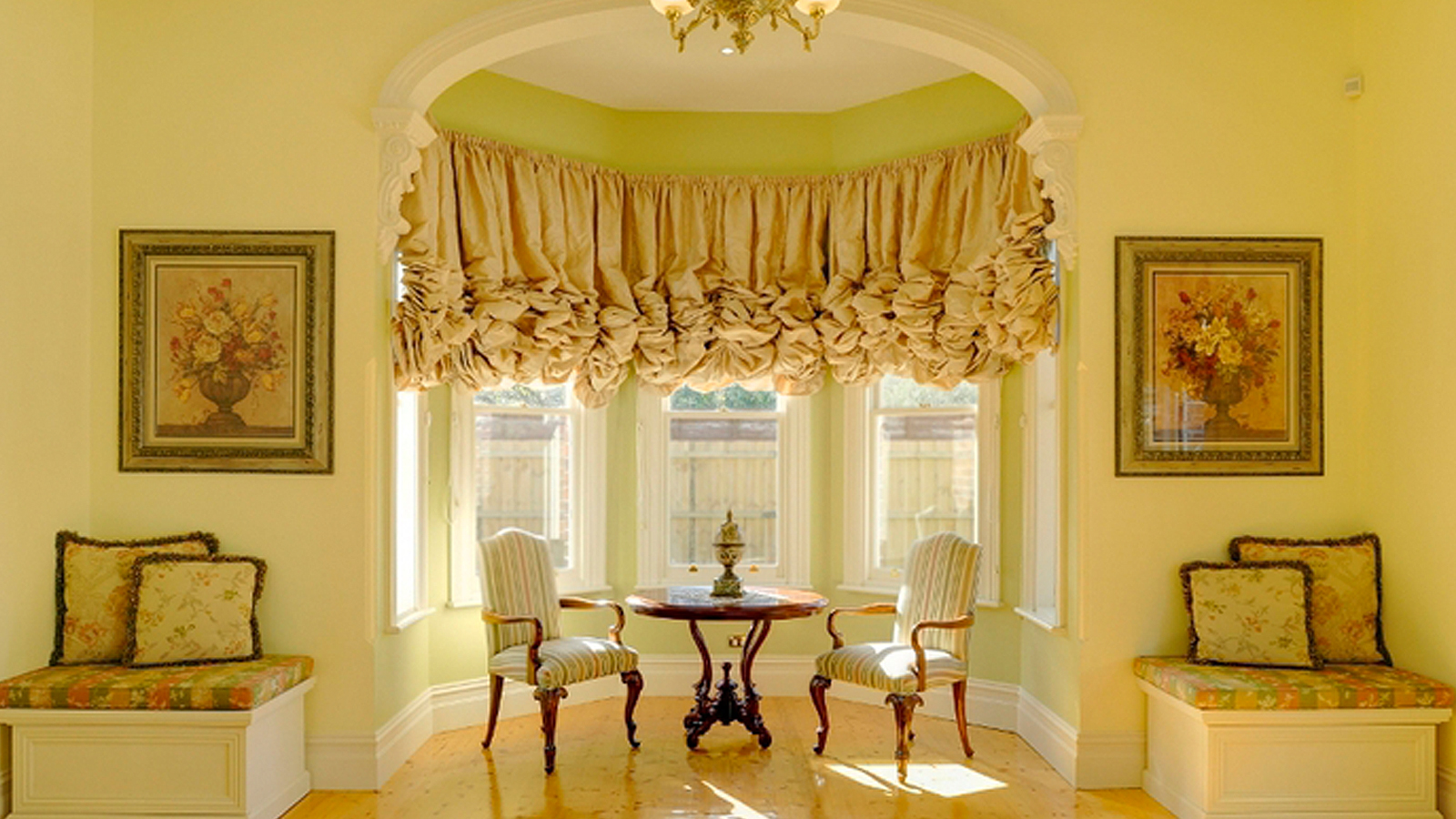 austrian curtains for baroque living room