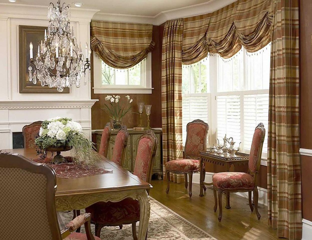 austrian curtains for country living room