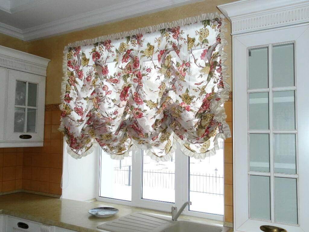 Austrian impregnated kitchen curtains