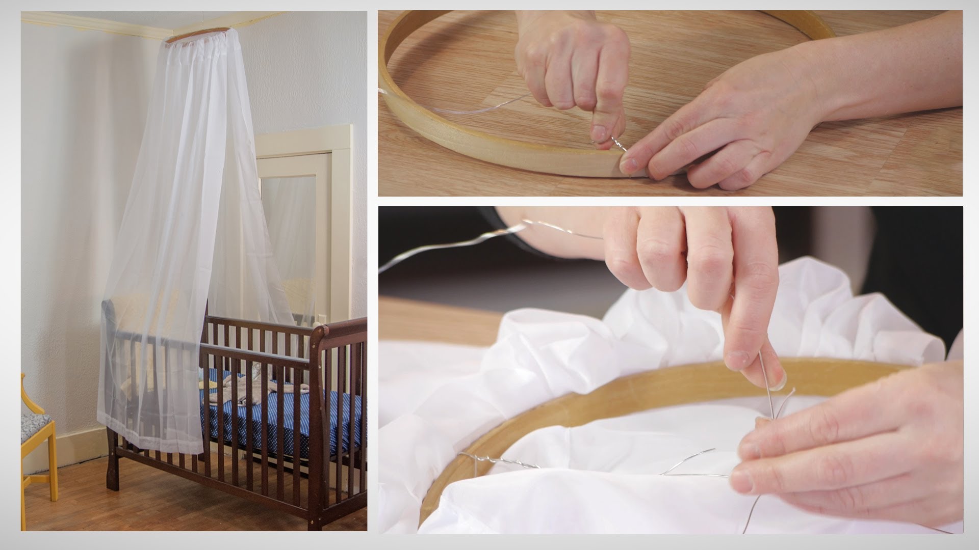 making a canopy on a hoop